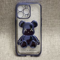 Electroplate Purple Violent Bear in Transparent Background