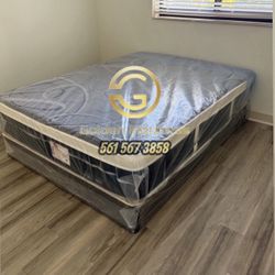 12” Queen Mattress Set Plush PillowTop – Brand New –  Same Day Delivery Available 🚚