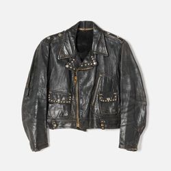 50’s Leather Jacket With Studs