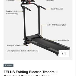 Zelus Treadmill Brand New