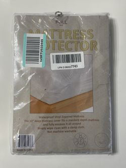 Waterproof Zippered Plastic Mattress Protector Encasement, Vinyl Mattress Cover