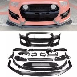Fits 13-14 Ford Mustang Base & GT Front Bumper Cover Replacement PP GT500 Style