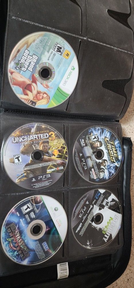MASSIVE 123-Disc Video Game Lot! PS4, Xbox 360, PS3, PS2 + Disc Carrier – AS IS!