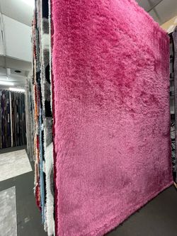 Pink Shaggy Area Rug