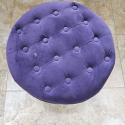 Purple Button Tufted Velvet Storage 