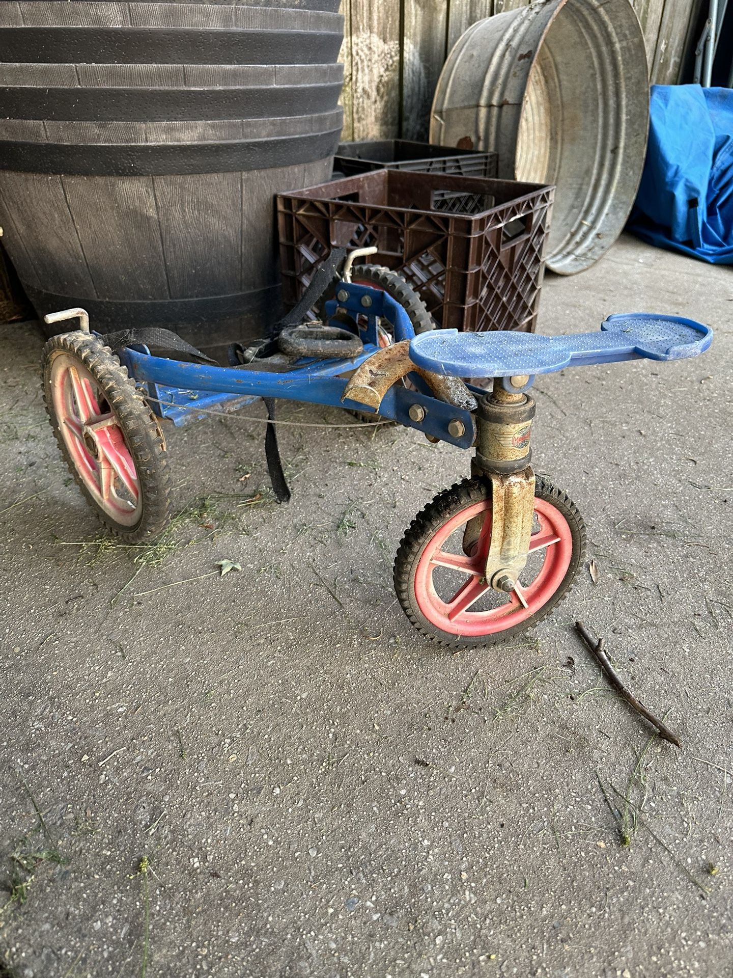 Vintage Child’s Hand Pulley Tricycle