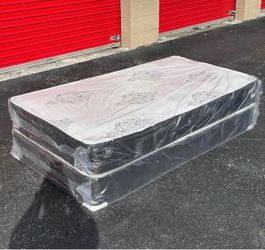 9” Twin Hybrid Mattress Set