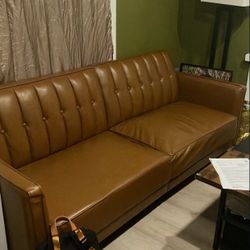 Burnt Orange Vintage Couch $130 Today Only open To Negotiating 