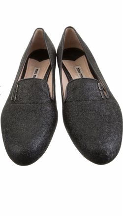 Miu Miu Glitter Loafers