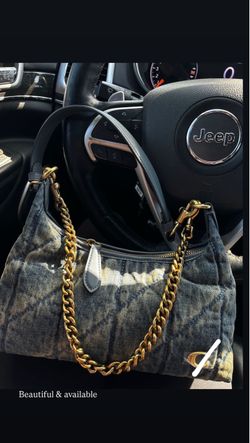 Coach denim shoulder purse