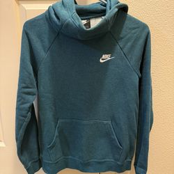 Nike Women’s Scuba Neck Hoodie – XS – Teal Green – Excellent Condition