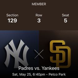 Saturday 5/25 - Padres vs Yankees 