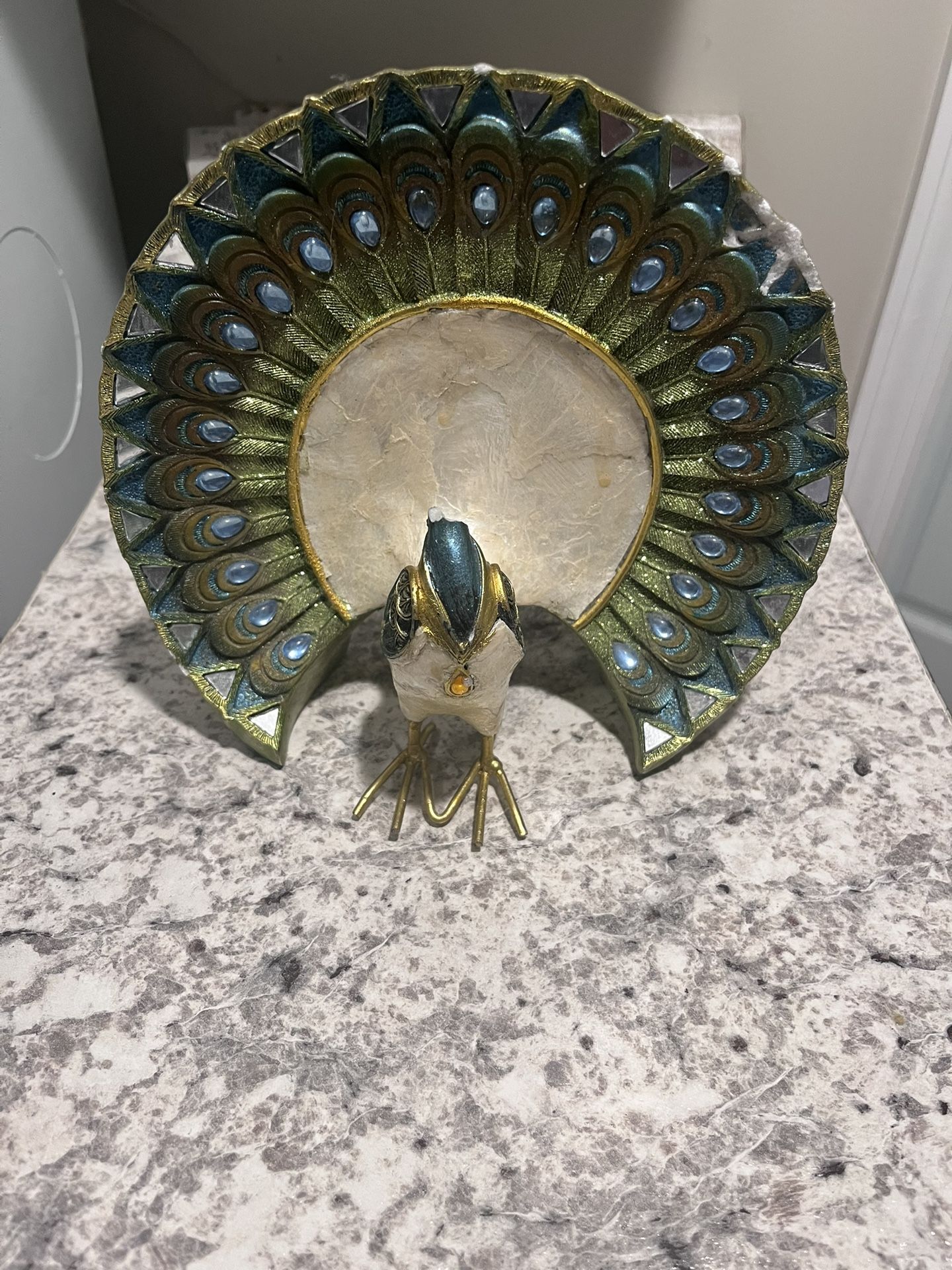 Navkar World Multicolor Decorative Dancing Peacock Showpiece