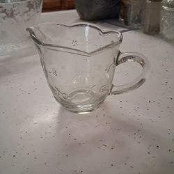 Vintage Anchor Hocking Savannah, Fluted Edge, Pressed Glass, Embossed Flowers Creamer