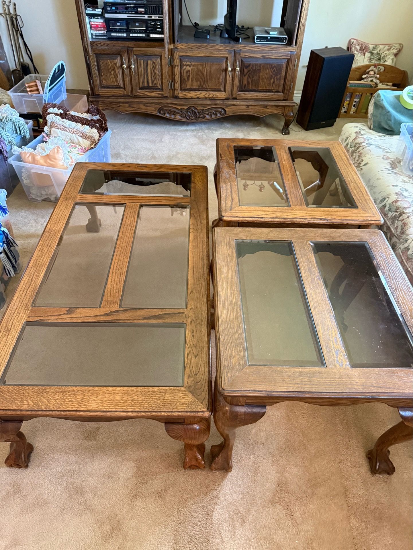 Coffee table & 2 end tables