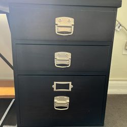 Black filing cabinet 