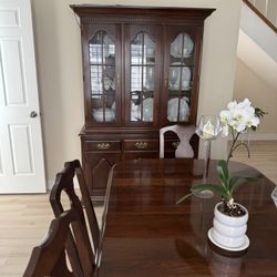 Dining Room Table & Cabinet