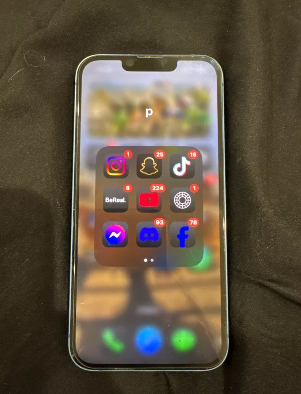 TIKTOK iPhone 13 blue with tiktok installed (Unlocked)