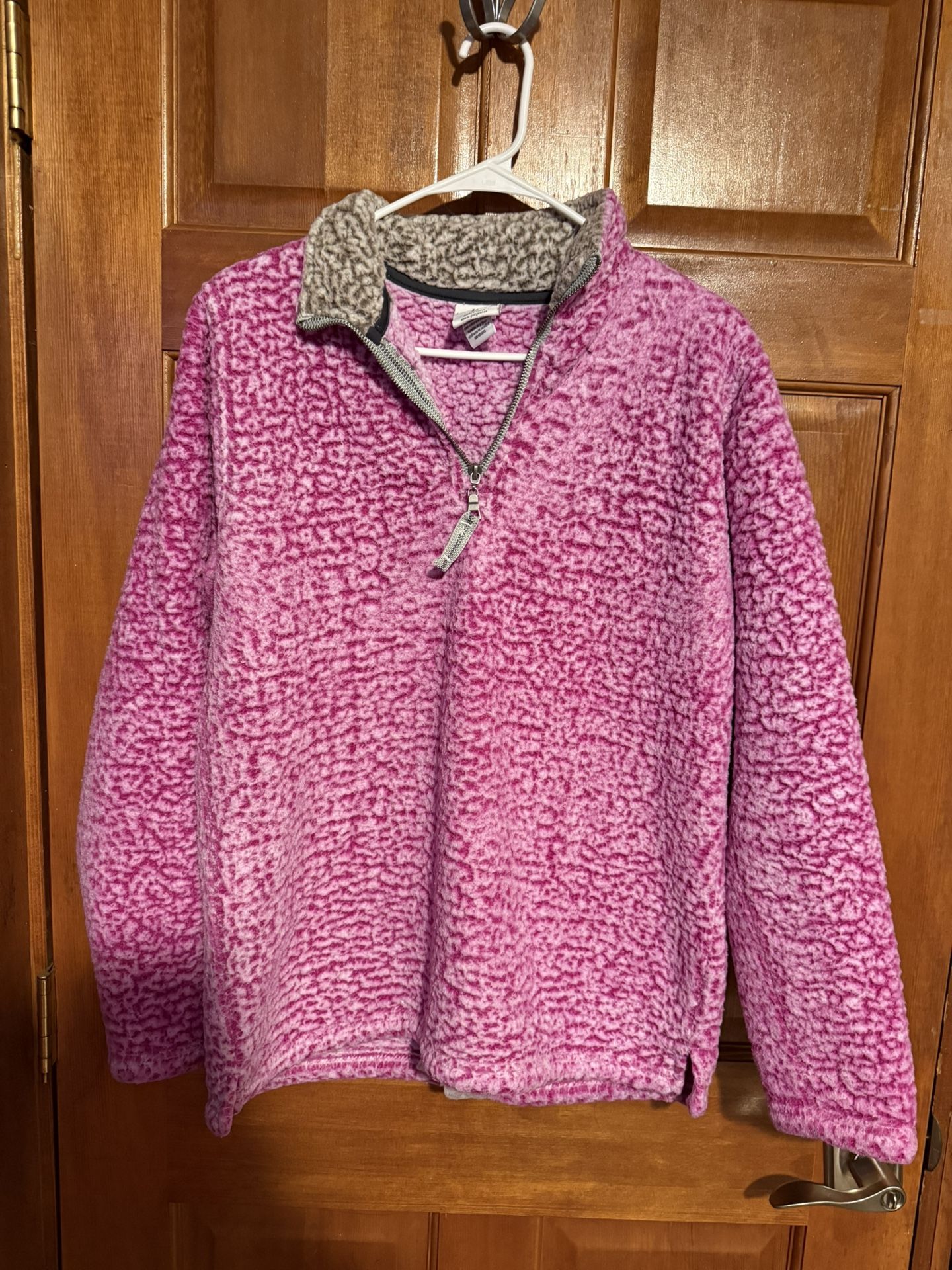 J. America Women’s Epic Sherpa Quarter-Zip Pullover – Pink, Size L