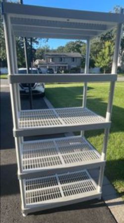5-Tier Easy Assembly Multi-purpose Plastic Garage Storage Shelving Unit in Gray (36 in. W x 72 in. H x 24 in. D)