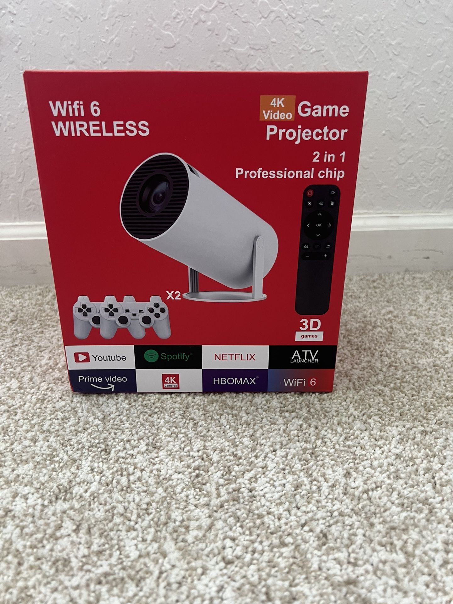 4K video game projector w/ remote