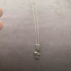 Sterling Silver Necklace With Mother Of Pearl