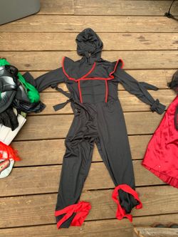 Girl-boy ninja kids costume