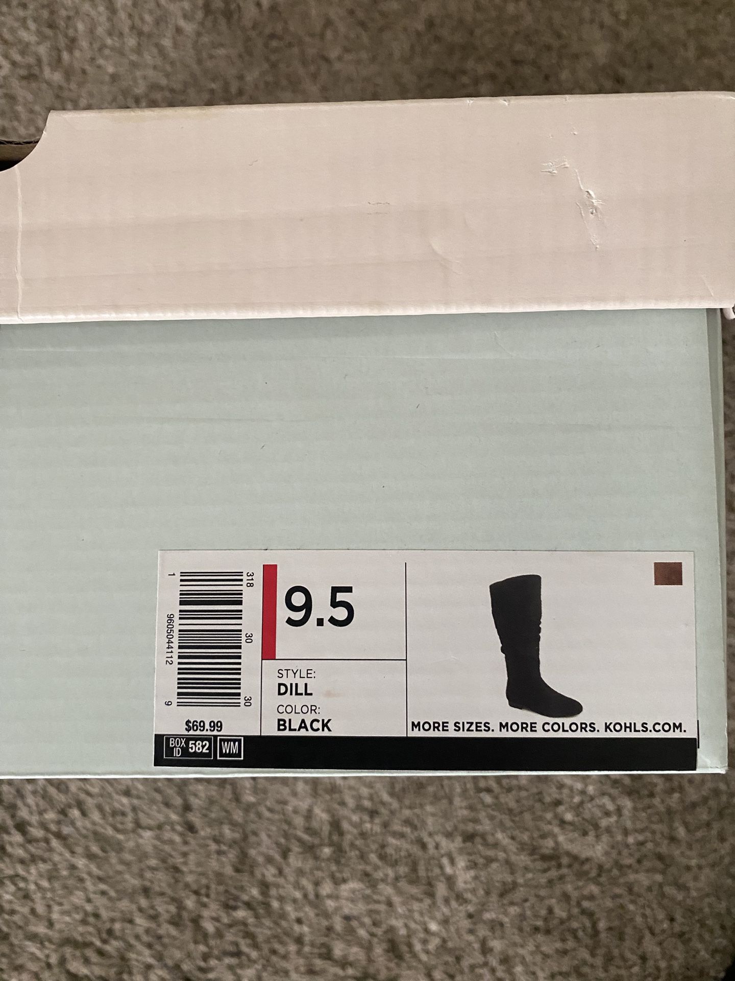 SO Kohls Knee High Boots Black Size 9.5 Women