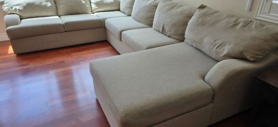Free Sectional Sofa with Chaise Beige Color