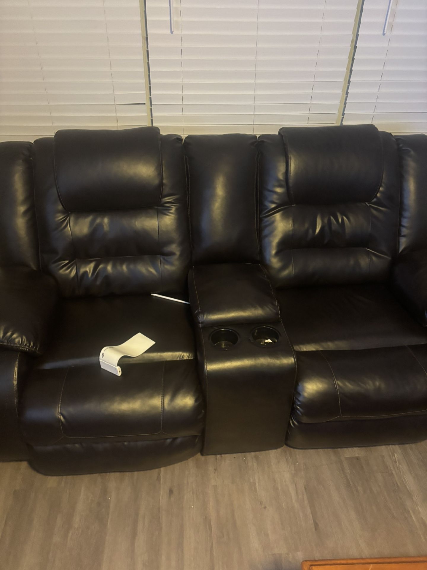 Black leather Sofa