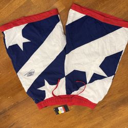 Nike Throwback Basketball Shorts Mens L Large USA Red White Blue Nylon  CK6311-492
