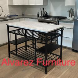 Marble Top Kitchen Island