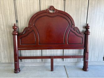 King size Victorian style wooden headboard