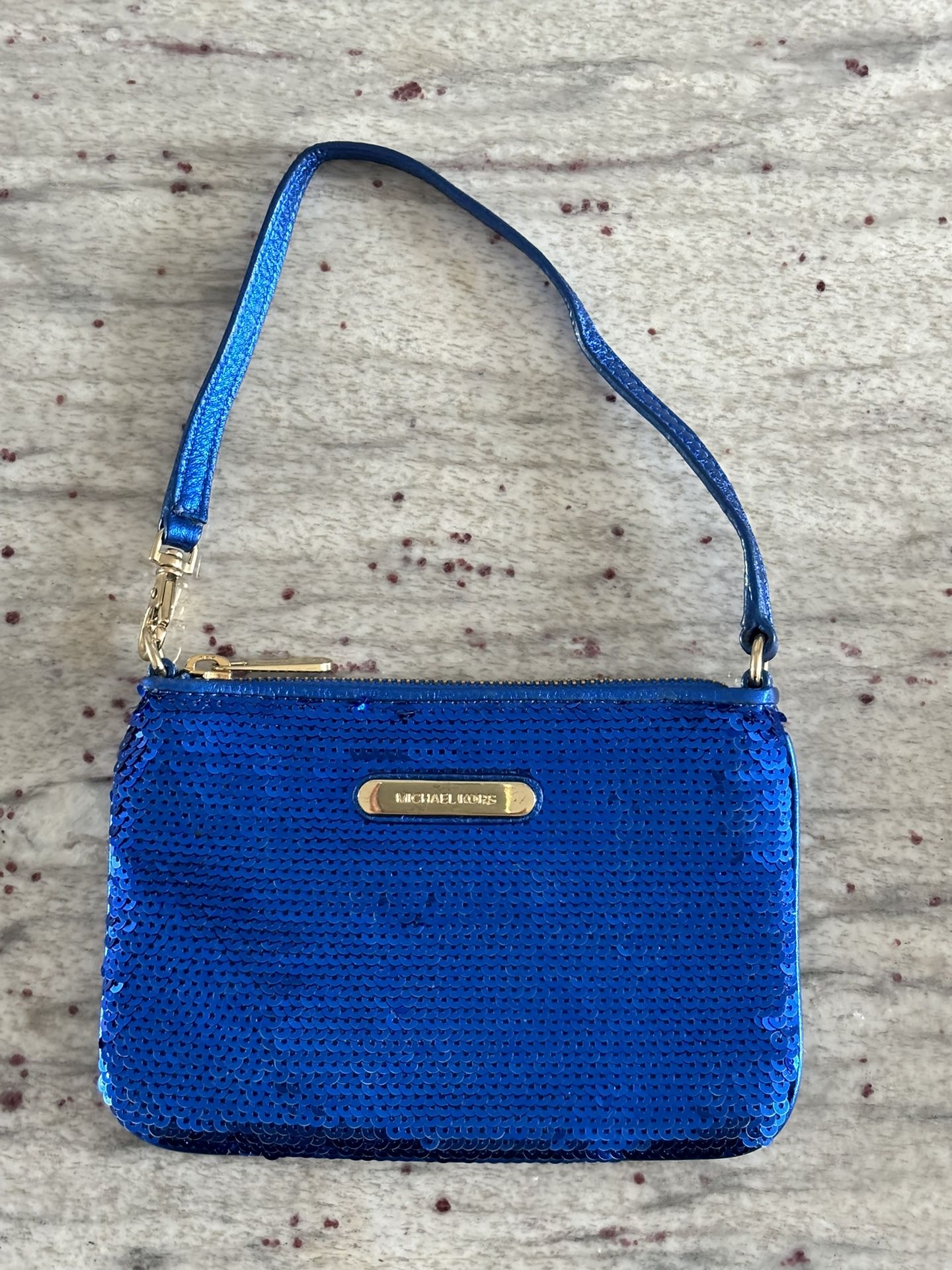 MICHAEL Michael Kors Blue Sequins Shine Wristlet