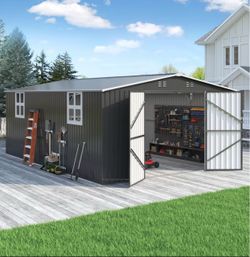 12x18 FT Outdoor Storage Metal Shed,