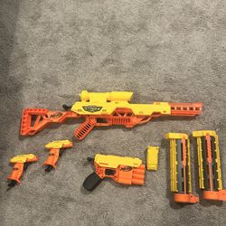 Nerf Alpha strike Blaster Pack Including Various Attatchmenys