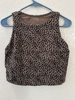 Aerie Animal Printed Top with Built In Padded Bra Size XL