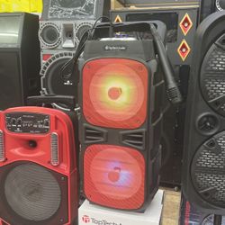 Bluetooth portable rechargeable  loud speaker 15000W  new in box woth 🎤 Microphone included! Welcome 