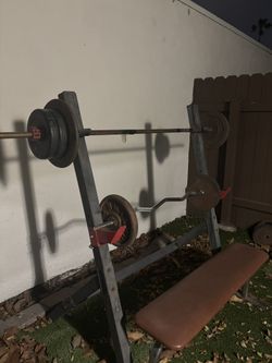 Weights And Squat/press Rack