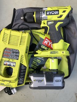 Hammer drill with 4ah battery and fast charger