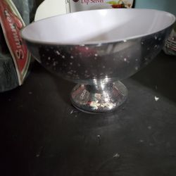 Glass Snack Dish W Liner