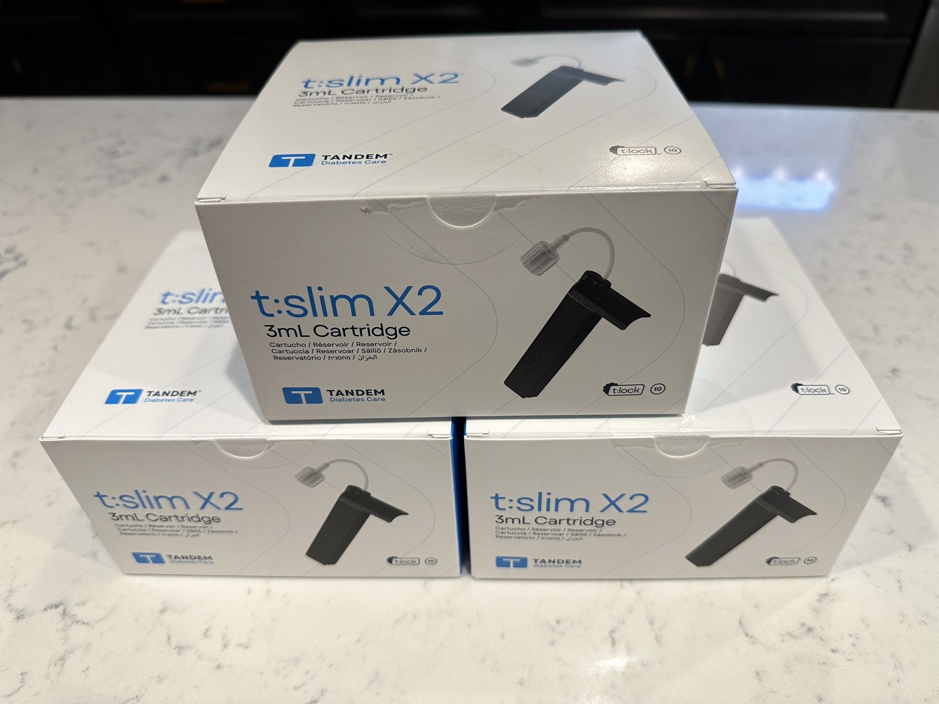 T:slim x 2 3ml Cartridges THREE Sealed NEW Boxes 10 Per Box / 30 Total