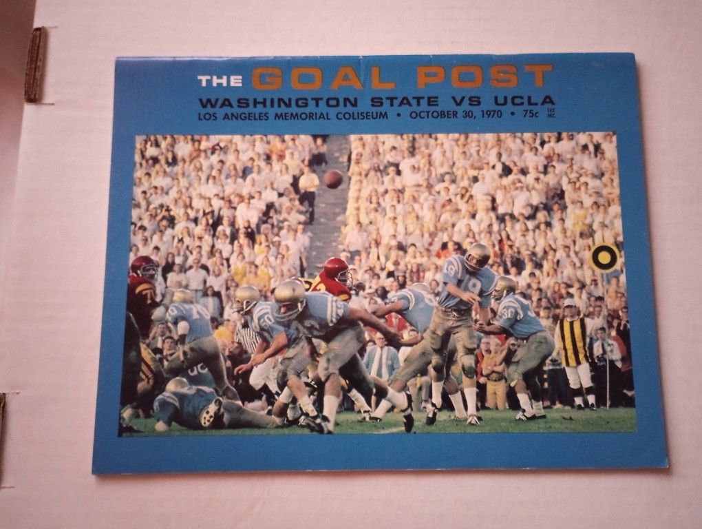 UCLA Vs Washington State 1970 College Football Program 