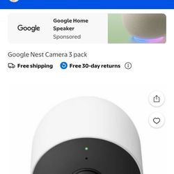 Google nest 3 pack cameras like new