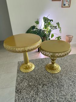 Gold Metal Cake Stand Set of 2