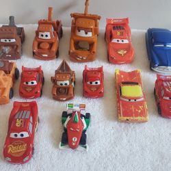 Disney Pixar Cars Toys. Plastic lot of 13 vehicles