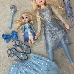 Frozen Elsa Doll Lot – 32″ Playdate Elsa + Accessories Very Good Condition!!!