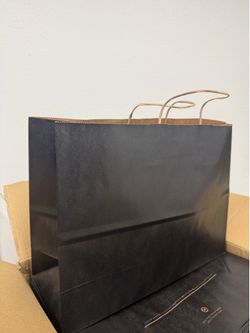 Kraft Paper Bags with Handles 50 packs 16x6x12in (Black)
