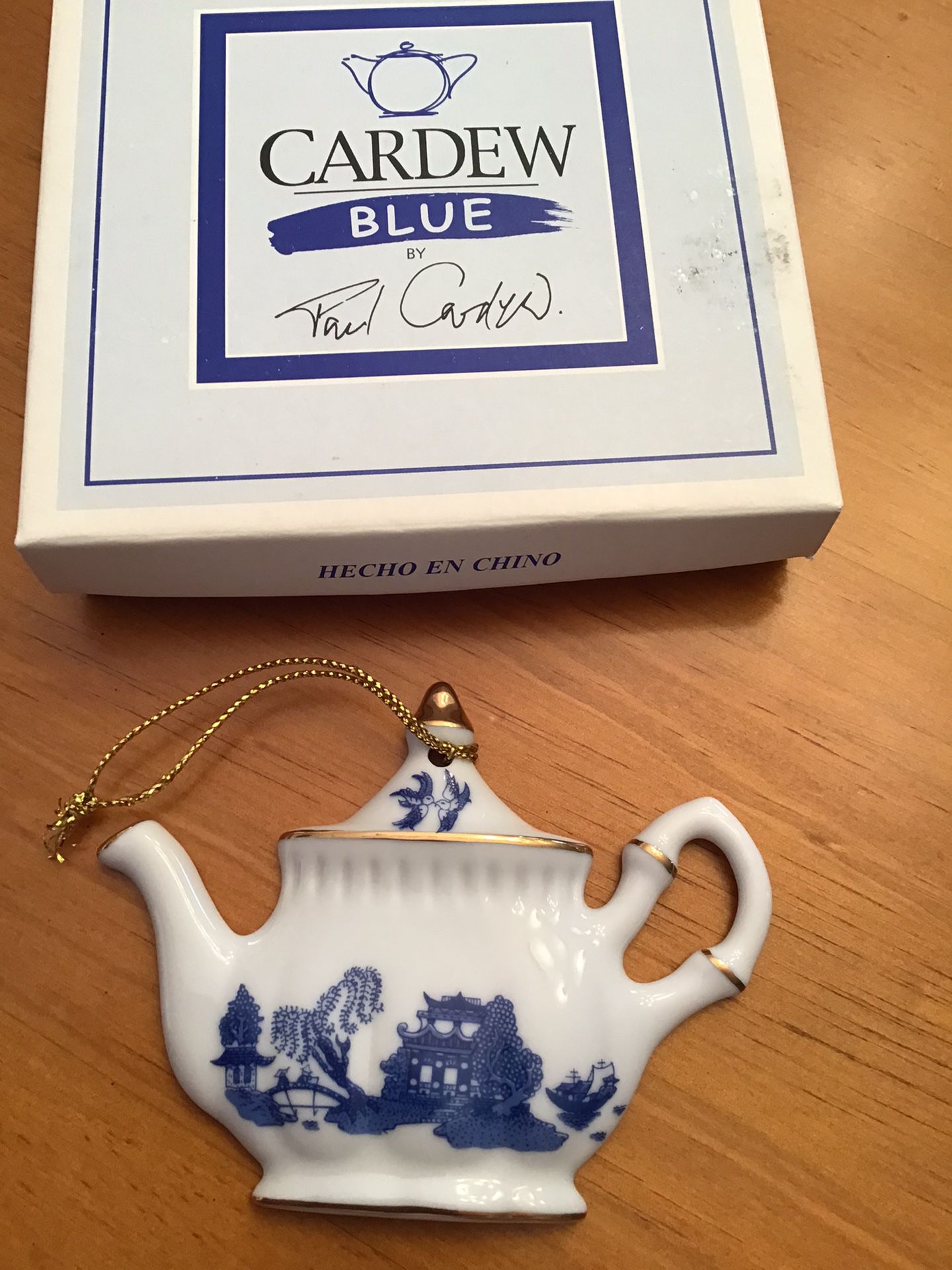 Vintage Cardew Blue china ornament