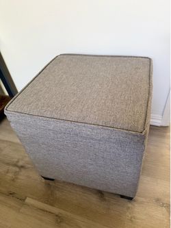 Storage ottoman gray